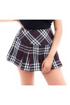 Ro Rox Alicia Punk Tartan Plaid Mignon Sexy Mini Jupe, Rouge, M