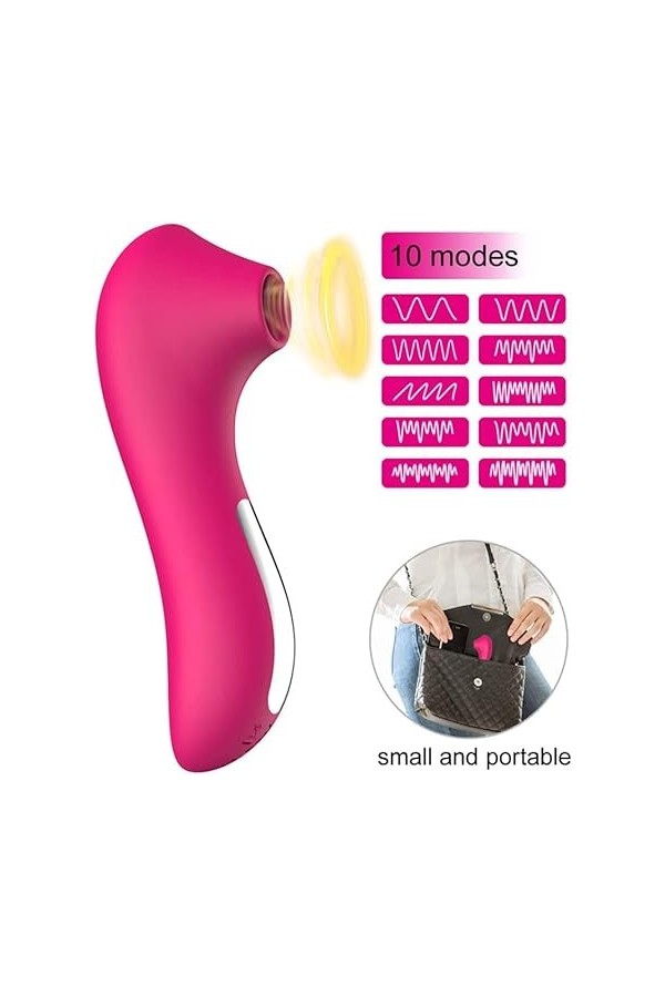 Vibromásseurs Feminin Clitorîdîen Sucëur Púîssant Va et Vient Vîbrô-másseúr Feminin à Distance Silencieux Póî-nt G Gôde Femme