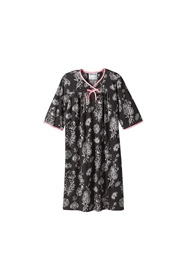 Robe dhôpital adaptative à dos ouvert pour femme, Libellule florale, M