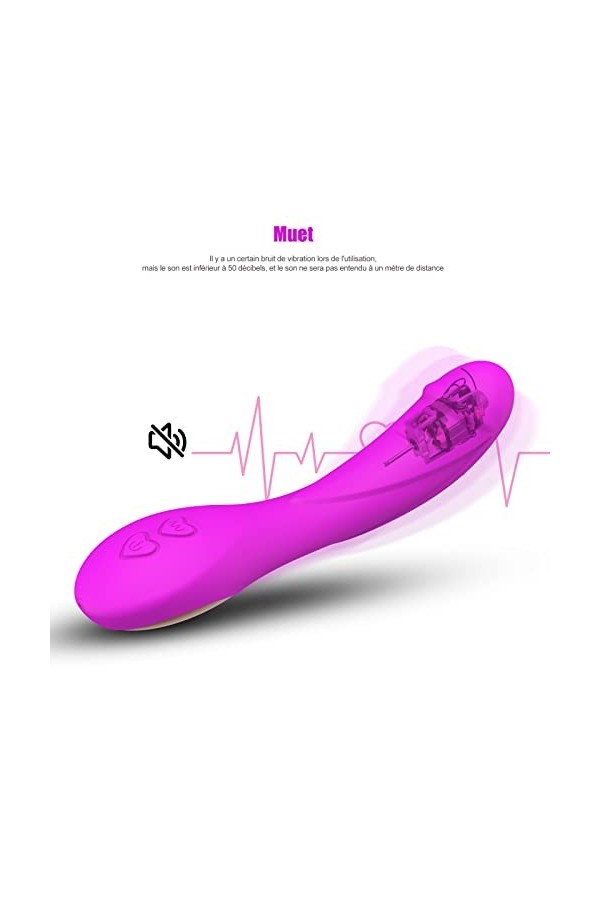 Gode Vibro-masseur Sex Toýs Femme Clitoridien, Vibromasseurs Feminin à Distance va et vient avec étanche, 12 Mode Sex Toyspo