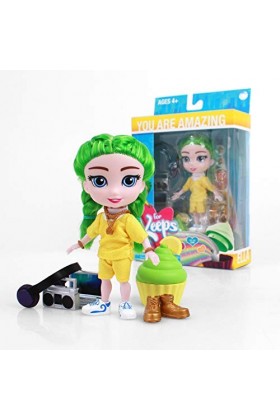 Loyal Subjects - For Keeps Ella Girl with Cupcake Keepsake Lime Hair 5 Action Figure Net 