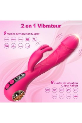 Vibromasseurs Feminin Gode Femme Sex - Sex Toýs femme Vibromasseurs Feminin Clitoridien avec 9 Modes de Vibration et Afficha