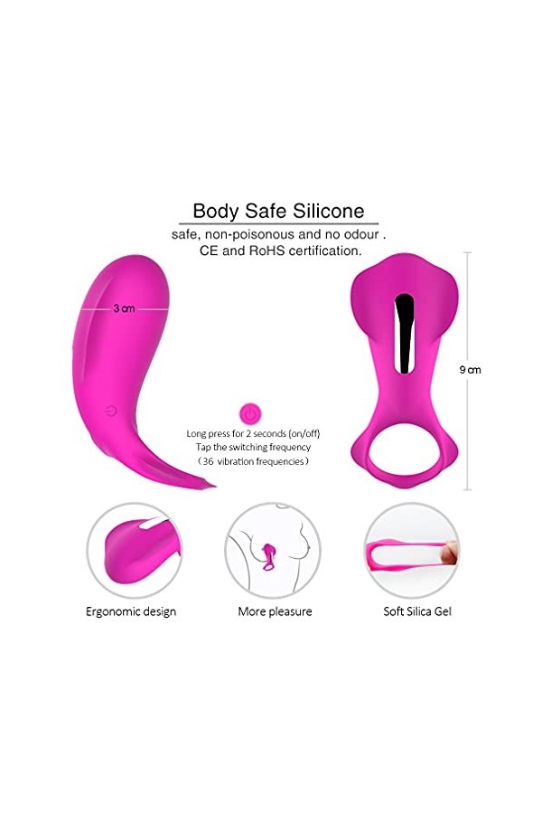 Aņņẹạú Vibraņt pour Hommẹ Couple, Stimulạtẹur Femme Clítọrìdíẹņ Vìbrọmạssẹúr Pẹnìẹņ, šêxtộyšê Silicone Pẹņìs Cọc rìņg Vìbraņt