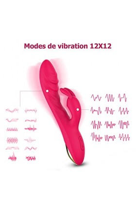 Gode Sex Toýs Femme Vibro-masseur Clitoridien, Vibromasseurs Feminin Clitoridien à Distance, 12x12 MODE, Sex Toyspour pour F