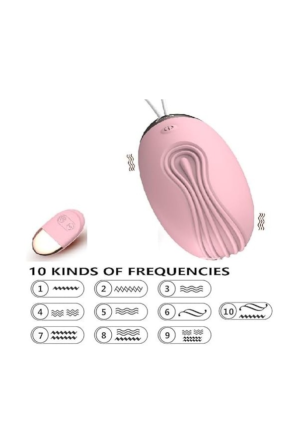 ?euf ?i??omas??urs pour Femme Víbrõ Mini Oeuf Vîbròmãśseūrs Feminin à Diśtance Díscret Oéufs Vîbrant TéLéCommandé sans Fil