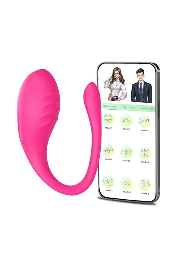 APP Vîbrômâssêur Feminin à Diśtance Telephone Séxťøyse Plàisîr Cõuple Víbrõ Mini Vîbròmãśseūrs Feminin Clitorîdîen Sucëur Oéu