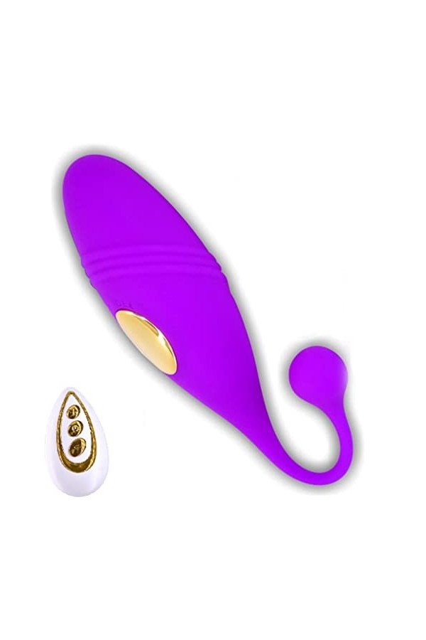 Mini vibrateur Vibromasseur Clitoridien pour Femme avec œuf Vibrant pour Stimulation Anale Couple avec 10 Modes de Vibra j4e