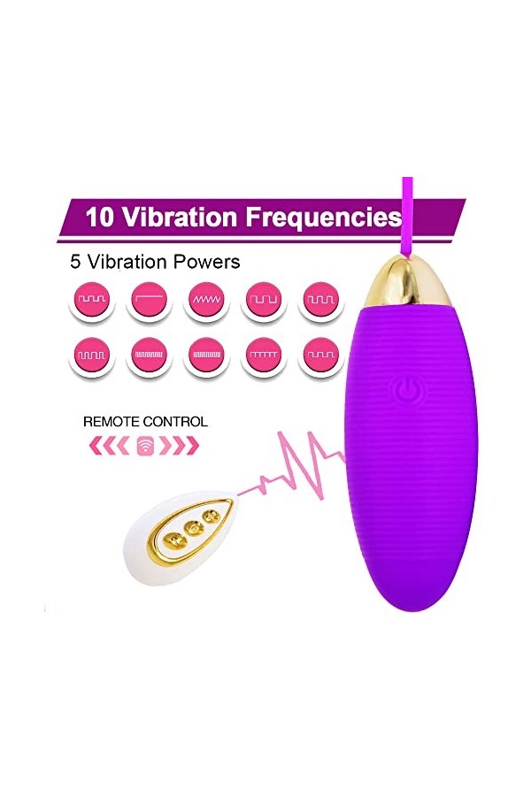 ?euf ?i??omas??urs pour Femme Víbrõ Mini Oeuf Vîbròmãśseūrs Feminin à Diśtance Díscret Oéufs Vîbrant TéLéCommandé sans Fil