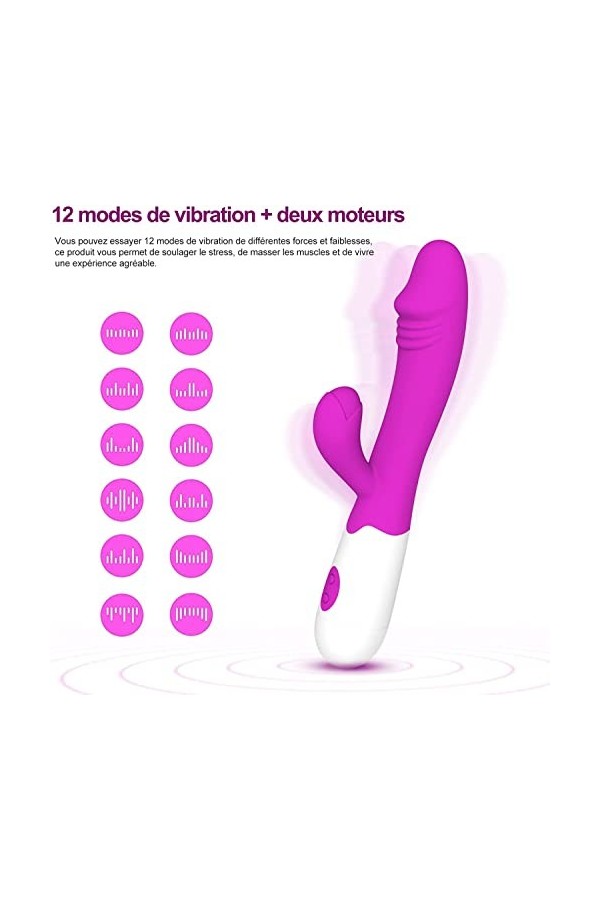 Vịbrömássëúrs Femînîn Rabbit Va Et Vient Vibromasseür Femme Clitoridien Süceur Point Ġ, Sextoys-e Femme Ṿib-r-an-t Aspiration