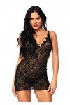 Leg Avenue Robe Boudoir Lingerie Noir Taille Unique