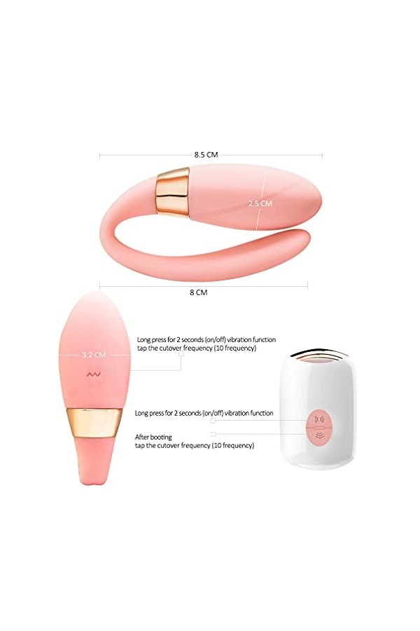 Wearable Vibromasseur Clitoridien pour Femme, Godemichet Vibromasseur suc-eur Clito-ridien Godes Femme Vibrant Point g avec V