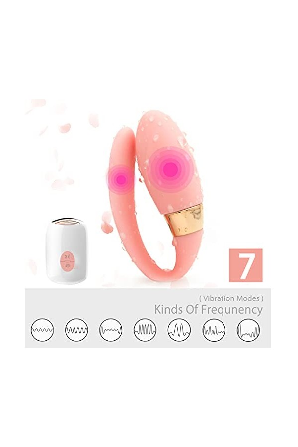 Vibromasseur Clitoridien pour Couples avec Télécommande, Faire Plaisir tout en Gardant les Mains Libres, Vibromasseurs Femini