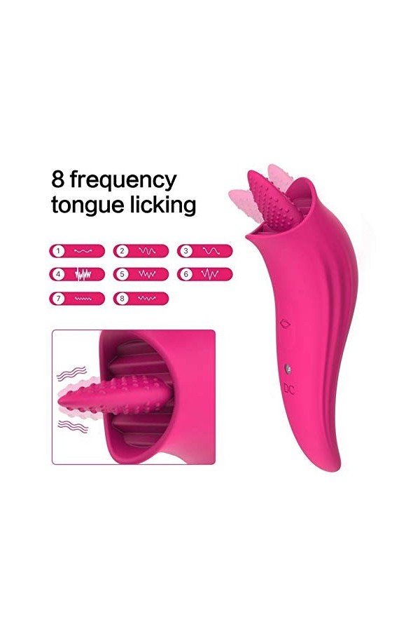 Laṇgụe Vîbrant Rose Stimulateur ÇlitőrIdiěn Vîbrômàssèürs fèmînîn clîtôrîdien,Sëẋ Tóyspour Femme BBM16