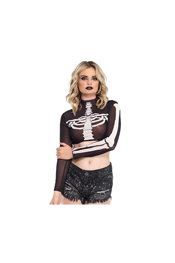 LegAvenue Skeleton Costumes, Noir, Blanc, L Femme