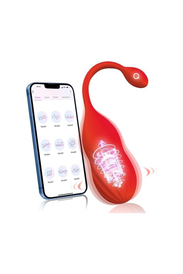 Œufs Vibrants - Silicone Souple - Vibromasseurs Classiques - Imperméable - Boules de Geisha - Facile à Nettoyer - Vibromasseu