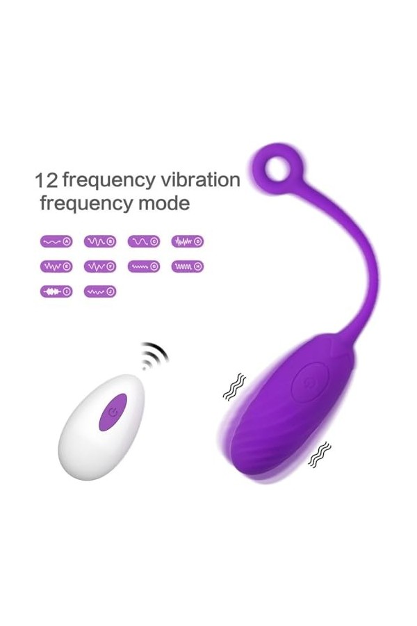 Œufs Vibrants - Silicone Souple - Vibromasseurs Classiques - Imperméable - Boules de Geisha - Facile à Nettoyer - Vibromasseu