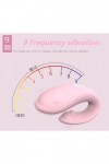Vibromasseur pour Couple Deep Rose - Masseur pour Couple à Rotation et Vibration - Sextoy pour Couple à Télécommande er17