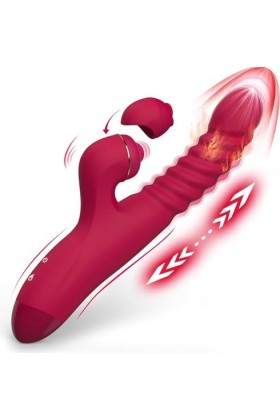 Vibromasseurs Rabbit - Silicone Souple - Vibromasseurs Papillon - Imperméable - Vibromasseurs pour Couples - Facile à Nettoye