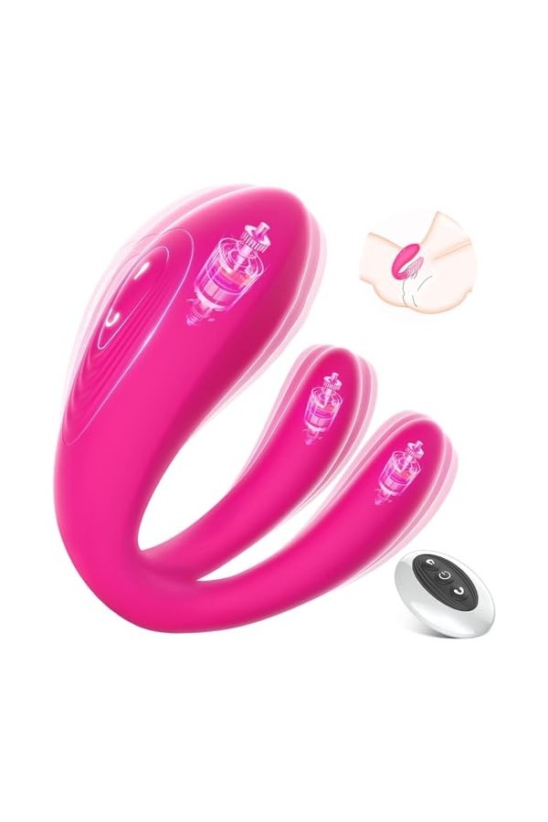 Vibromasseurs pour Couples - Silicone Souple - Vibromasseurs Papillon - Imperméable - Vibromasseurs Classiques - Facile à Net