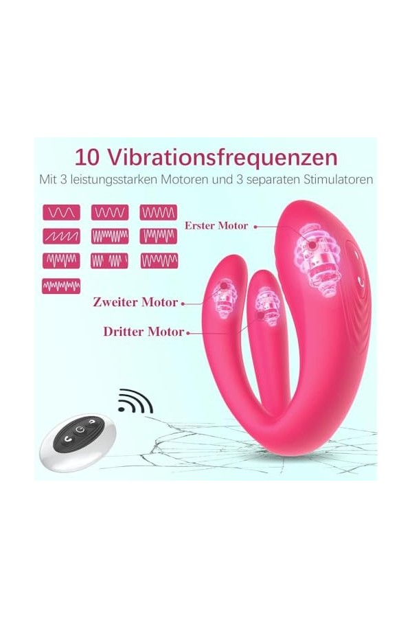 Vibromasseurs pour Couples - Silicone Souple - Vibromasseurs Papillon - Imperméable - Vibromasseurs Classiques - Facile à Net
