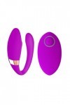 Vibromasseur télécommandé pour couple - Sextoy vibrant pour couple - Stimulation du point G et du clitoris - Étanche - Téléco