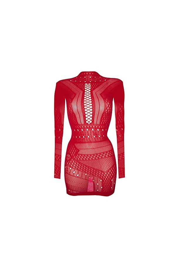 Ann Summers Déguisement érotique Janelle pour femme, Rouge, M