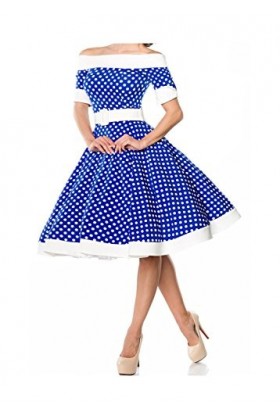 Belsira - Robe sexy - Femme bleu bleu/blanc M