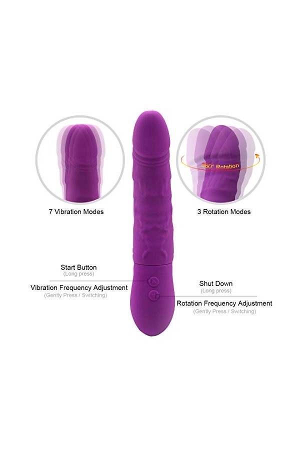 Vibro-masseur Clitoridien Puissant Sextoyfemme Vibrant, Sextoyse Couple Femme, MasseŬŔ cĻiţṌŔiĎien, Godes GoĎ Vibrant avec 16