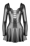 Noir Handmade Mini robe effet mouillé pour femme - Noir - 36