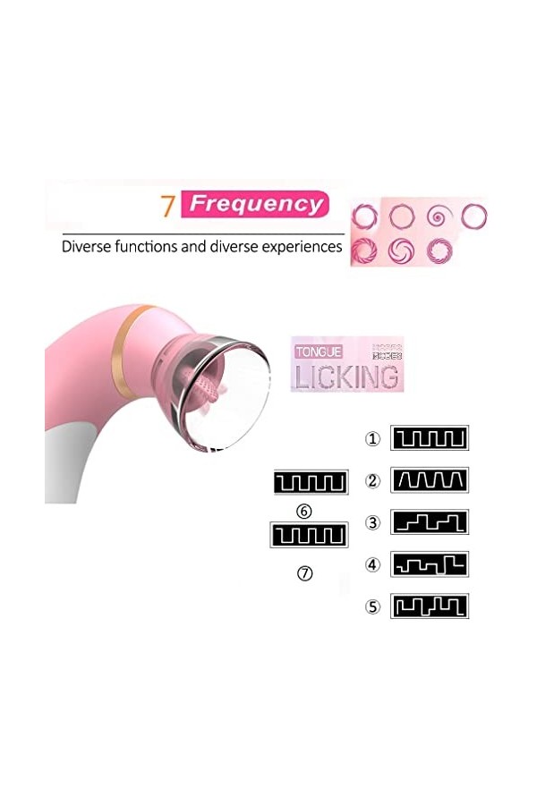 Vibromasseur Suceur Clitoridien pour Femme - Sextoy Vibrant pour Stimulation Clitoridienne et Point G - Vibromasseur Lapin av