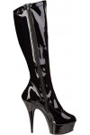 Pleaser DELIGHT-2000 Blk STR Faux Leather/Blk Matte UK 3 EU 36 