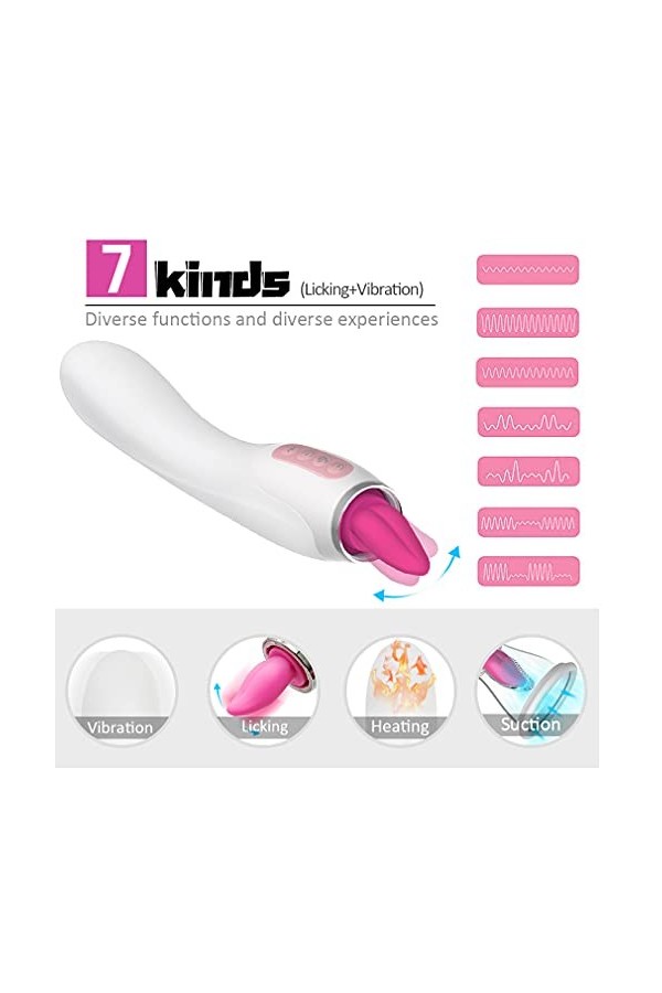 Vibromasseur pour Femme,Clitoridien Puissant Silencieux Point G Vibrateur Sexuel Masseur, Mode Vibration Silicone Ultra Puiss