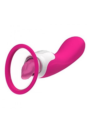 Laṇgụe Vîbrant Double Mas-seur aspi-rateur vibromass-EUR Stimulateur Lang-UE clito-ridien VI-Brant Femme succsion Baisser le 