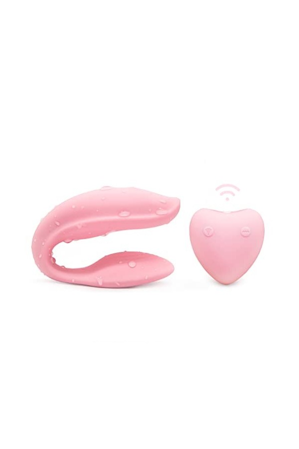 Vibromasseur télécommandé pour couple - Sextoy vibrant pour couple - Stimulation du point G et du clitoris - Étanche - Téléco