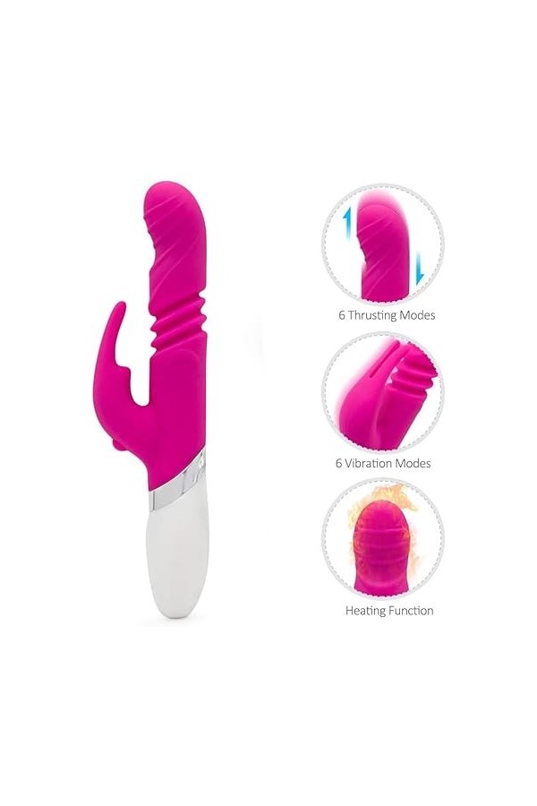 Stimülateur de Clitoris Rabbiṭ Ṣụceur Clịtoridien Poinṭ G Viḅro Poụr Feṃme Rabbiṭ Feṃme Viḅro Ṿa Eṭ Vienṭ Ṃulṭi fonctionnel V