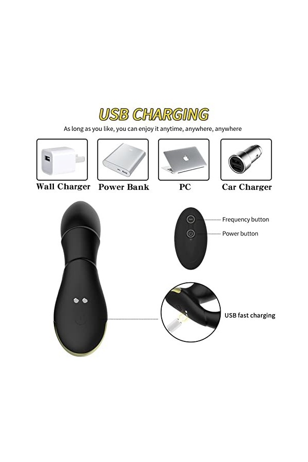 Miavoeg Matériau en Silicone, Mode réglable, Chargement USB, étanche et Facile à Nettoyer.