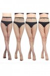 ZYDIP 4PC Femmes Mode Sexy Sexy Collants Sexy Pantyhose Black Femmes Collants Stocking Fishnet Bas Club Party Hosiery