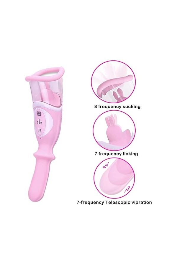 3 En 1Vibromasseur Clitoridien pour Femme,Vibromasseur léchant avec œuf Vibrant, pour Stimulation du Mamelon & Stimulation An