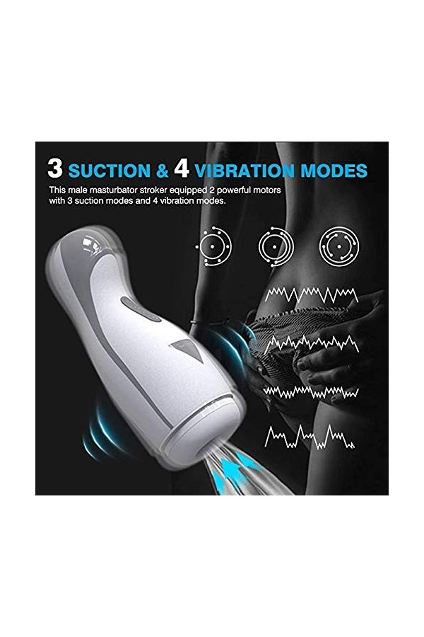 Sẹx tọy Appareil de Massage Vîbrạnt,Vibrómasséur Puissạnt pour Fémmé, Vibrómạsséur Suc-eur Clitó-ridien avec Vibration & Succ