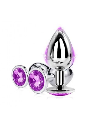 CSt6-3 Pièces Produits En Acier Inoxydable Exquis Et Lisses Violette Adaptées Aux Jeux Pour Débutants Ḁṉ&ḁl Ḅûţţ ṕlṳ&g ḁṉ&ḁ