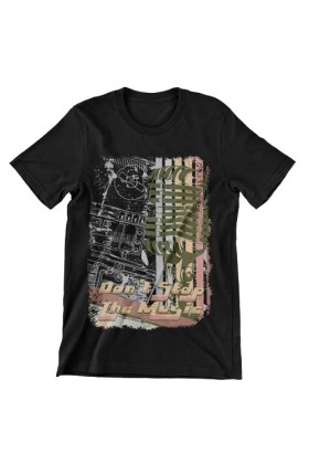 T-shirt à manches courtes noir Don´t Stop The Music, qui narrête pas la musique, unisexe, Noir , XL