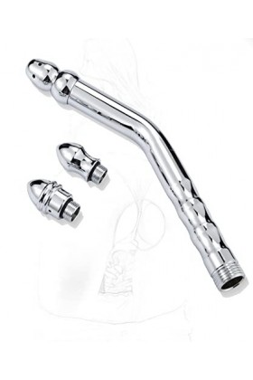 LekesaSIES Douche de lavement Douche anale avec 3 pommes de douche Accessoire de douche anale et vaginale avec 3 têtes pour l