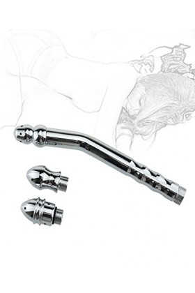 LekesaSIES Douche de lavement Douche anale avec 3 pommes de douche Accessoire de douche anale et vaginale avec 3 têtes pour l