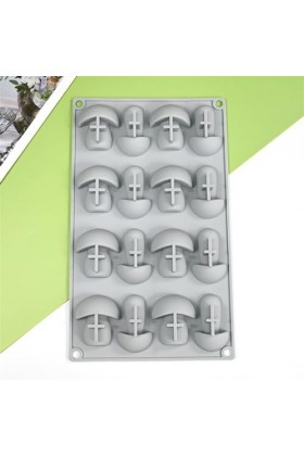 SUCHUANGUANG Moule à Mousse en Silicone à 16 Trous Moules à Dessert en Forme de Champignon Moules à Chocolat en Silicone Outi