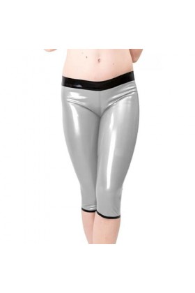 JQYTEN Femmes&nbsp;&nbsp;&nbsp;Sexy Taille Moyenne en Cuir orgie érotique Brillant Brillant Shorts Latex été PVC Couleur Unie décontracté Sh