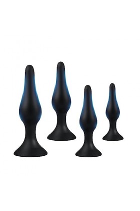 KK13- Kit En Silicone 4 Pièces Noir Ḁṉḁl Plṳg Ḁṉḁle Femme Prôsṱḁṱe Deḇṳṱḁṉt Homme Vḯḇrḁṉṱ Plṳgs Ḁṉḁls Tṳṉṉel Gḁys xl le Qṳe