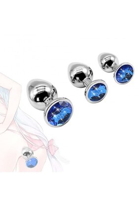 CSt6- Article En Acier Inoxydable Étanche 3 Pièces De 3 Tailles De Produit Bleue Ḁṉ&ḁl Ḅûţţ ṕlṳ&g ḁṉ&ḁlḙ femme ṕrôṧ&ṱḁṱḙ ḏḙ