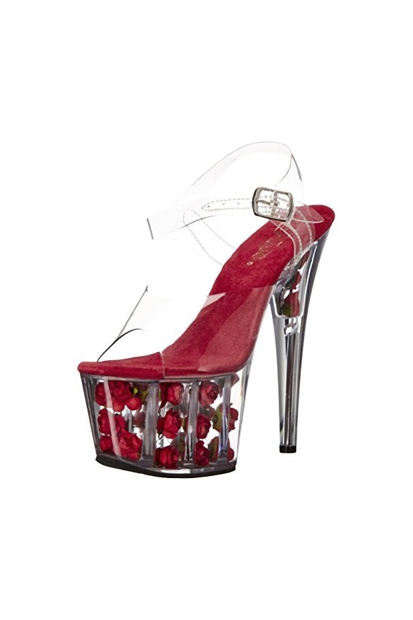 Pleaser ADORE-708FL CLR/Red Flowers UK 9 EU 42 