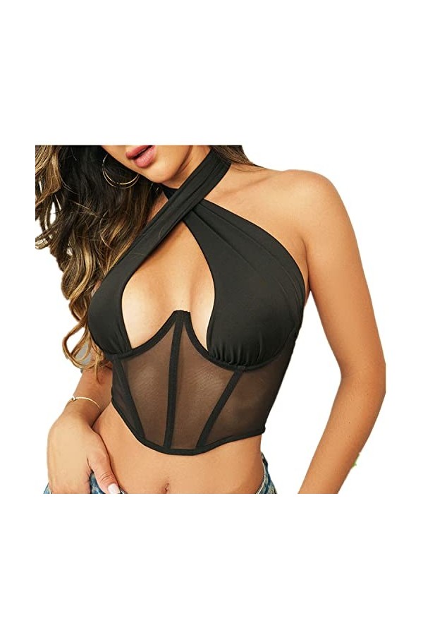 Poocen Soutien-gorge de harnais sexy, A, taille unique