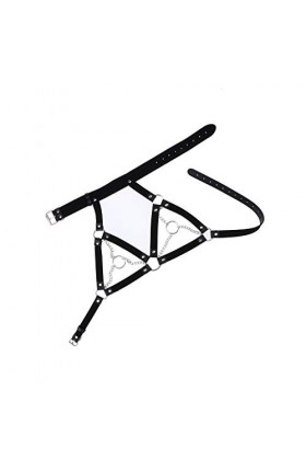 B Baosity Soutien-Gorge Harnais en Cuir PU Lingerie Érotique